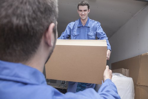 Moving van and boxes for a New Cross relocation