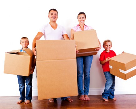 Removal van and team prepared for a move in New Cross