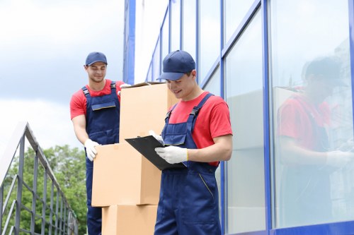 Removals van service helping with a residential move in New Cross