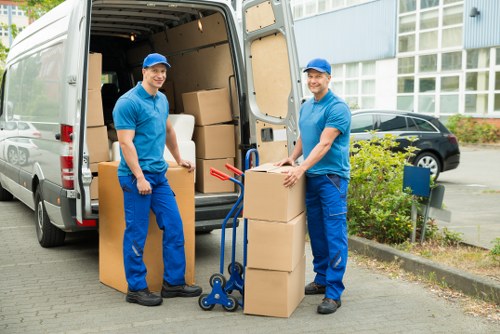 Loading a removal truck for a move in South East London